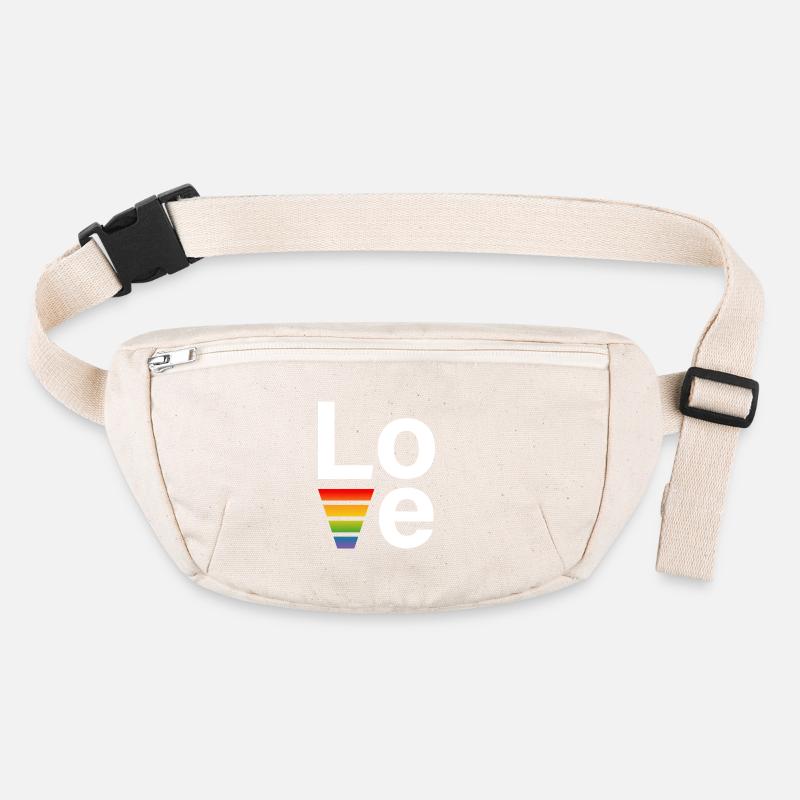 Chemise LGBT Regenbogen love blanc Sac banane recyclé Stanley/Stella