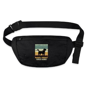 Rottweiler - Rendez votre journée agréable - Sac banane recyclé Stanley/Stella - noir - Devant