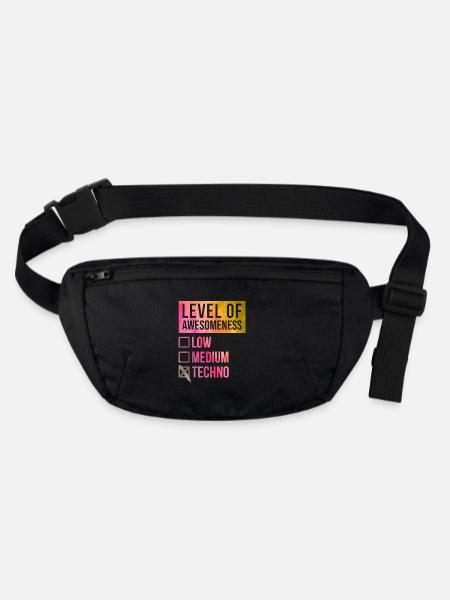 Techno - Stanley/Stella recycelte Gürteltasche - Schwarz - Vorne