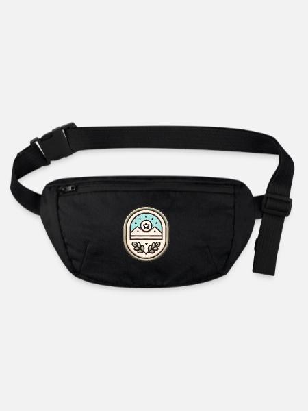 Einfache Abzeichen-Design-Soft-Illustration - Stanley/Stella recycelte Gürteltasche - Schwarz - Vorne