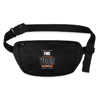 Find Your Path - Stanley/Stella recycled Hip Bag  - black - Front