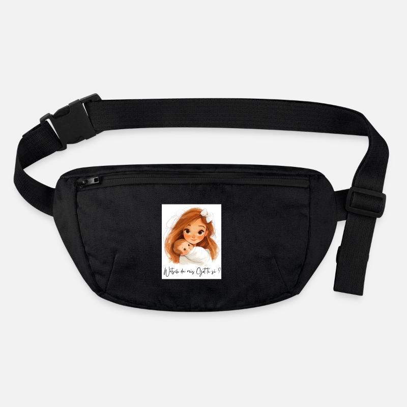 Wetsch du mis Gotti si? – Süßes Baby Design - Stanley/Stella recycelte Gürteltasche - Schwarz
