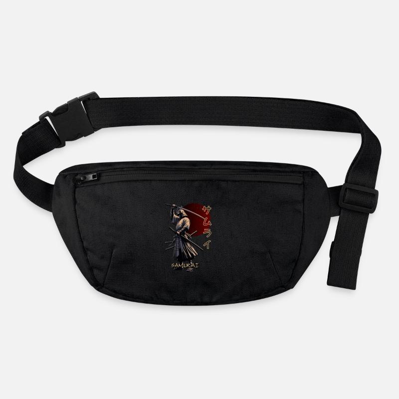 Samurai with sword and Japanese characters Stanley/Stella recycled Hip Bag 