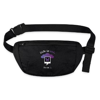 Life is odd. So am I. - Stanley/Stella recycled Hip Bag  - black - Front