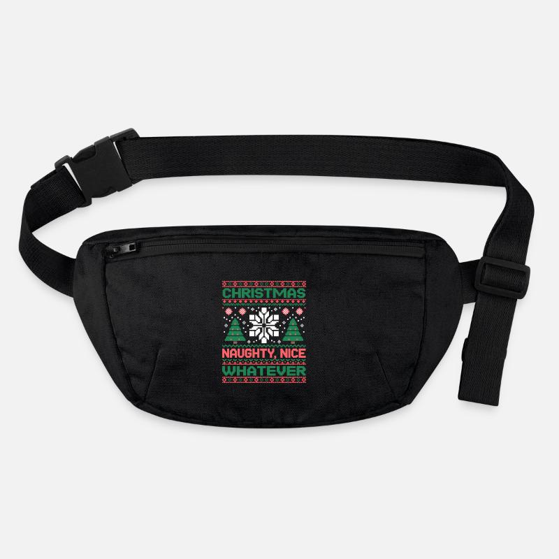 Christmas Pixel Sweat Naughty Nice Whatever Stanley/Stella recycled Hip Bag 