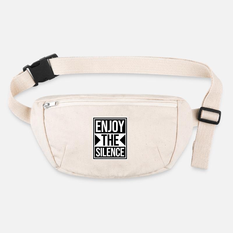 Profitez du silence Dire calme Silence Introverti Sac banane recyclé Stanley/Stella