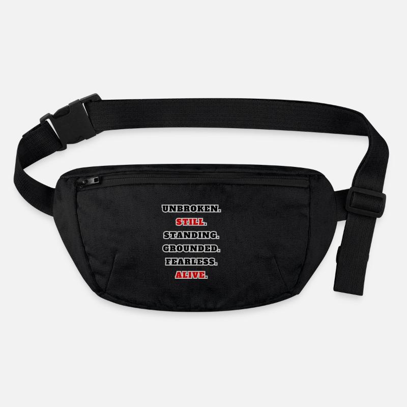 Unbroken Still Standing – Strong Statement Quote Stanley/Stella recycled Hip Bag 