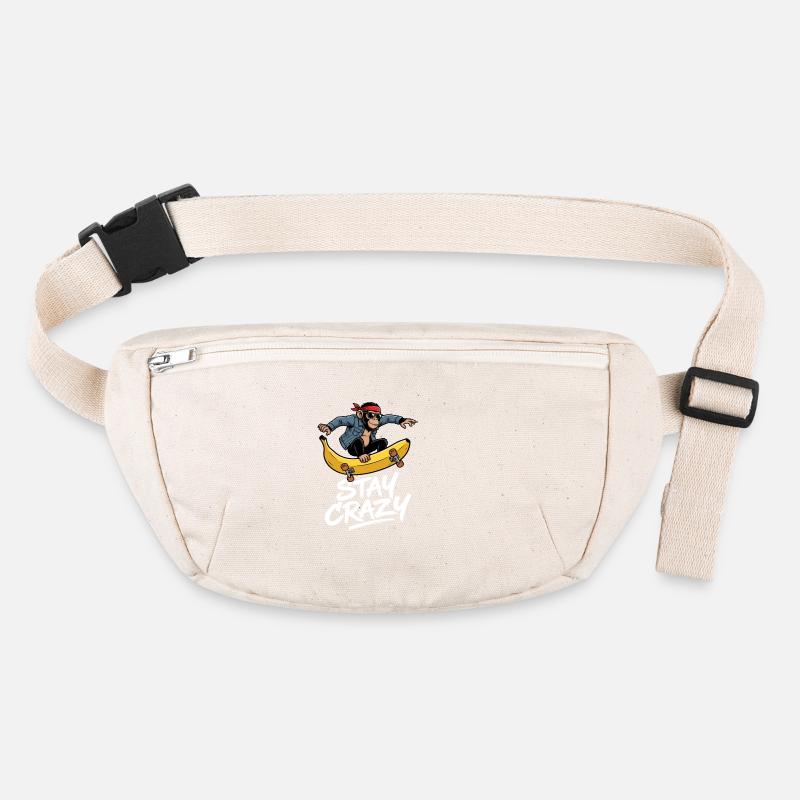 Verrücktes Affen-Skateboard Stanley/Stella recycelte Gürteltasche