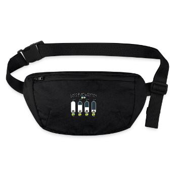 Tauchflasche Tauchen Taucher diving diver scuba - Stanley/Stella recycelte Gürteltasche - Schwarz - Vorne