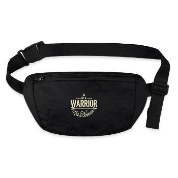 Soyez un guerrier, pas un dicton inspirant inquiet - Sac banane recyclé Stanley/Stella - noir - Devant