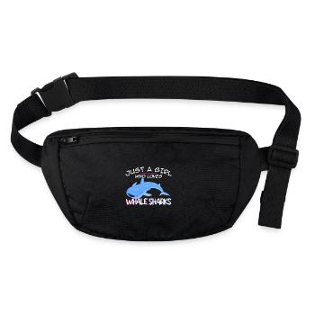 Just a Girl who loves Whale Sharks - Scuba diving - Stanley/Stella recycelte Gürteltasche - Schwarz - Vorne
