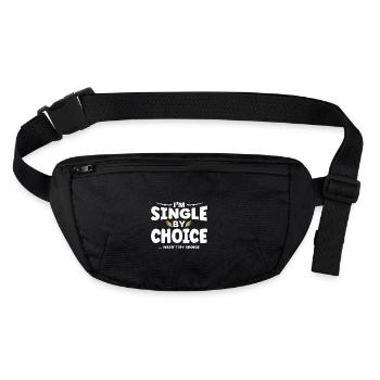 Single by choice not my choice - Stanley/Stella recycled Hip Bag  - black - Front