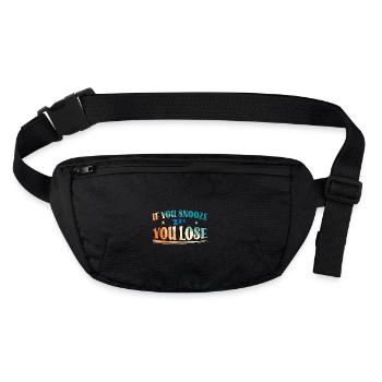 If You Snooze You Lose - Stanley/Stella recycelte Gürteltasche - Schwarz - Vorne