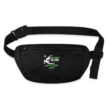 Yoga Vibes - Girl Power - conception de yoga pour femmes mignonnes - Sac banane recyclé Stanley/Stella - noir - Devant