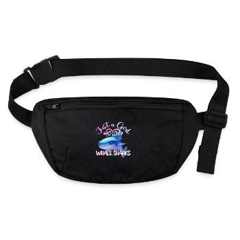 Just a Girl who loves Whale Sharks - Scuba diving - Stanley/Stella recycelte Gürteltasche - Schwarz - Vorne