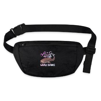 Just a Girl who loves Whale Sharks - Scuba diving - Stanley/Stella recycelte Gürteltasche - Schwarz - Vorne