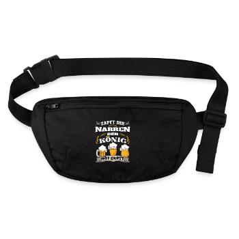 Zapft ihr Narren, der König hat Durst! - Stanley/Stella recycelte Gürteltasche - Schwarz - Vorne