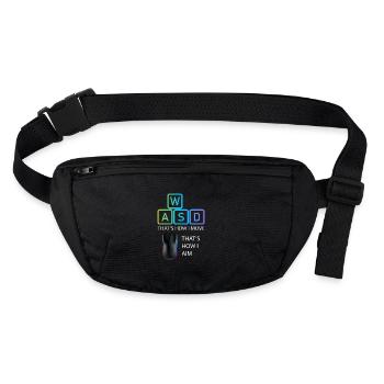 WASD Aim Gaming Gaming Video Game, PC, Computer - Stanley/Stella recycled Hip Bag  - black - Front