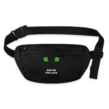 Frotte-moi pour avoir de la chance - Sac banane recyclé Stanley/Stella - noir - Devant