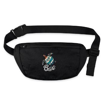 Bali - Indonésie - Tortue - Sac banane recyclé Stanley/Stella - noir - Devant