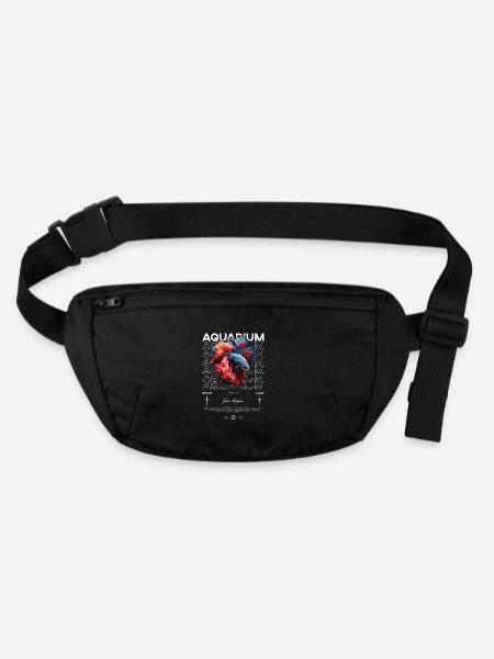 Betta Fish Keeper Moderne Streetwear - Stanley/Stella recycelte Gürteltasche - Schwarz - Vorne