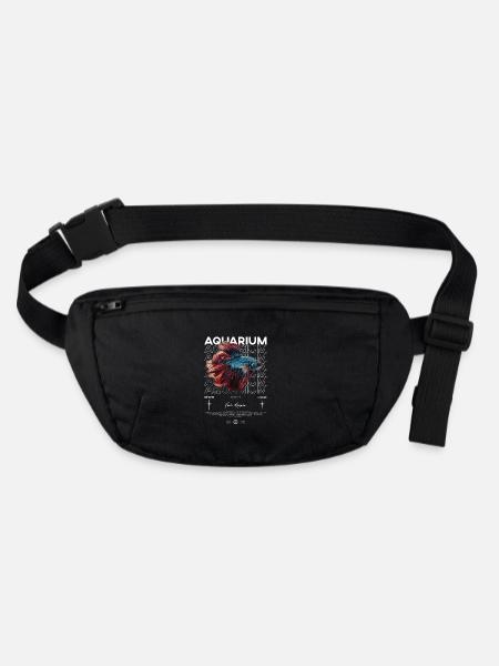 Betta Fish Keeper Moderne Streetwear - Stanley/Stella recycelte Gürteltasche - Schwarz - Vorne