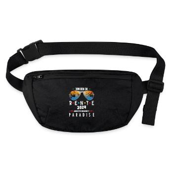 Pension 2024 - never more work - Stanley/Stella recycled Hip Bag  - black - Front