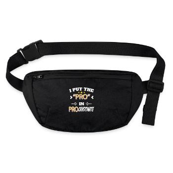 J’ai mis le pro en procrastination - Sac banane recyclé Stanley/Stella - noir - Devant