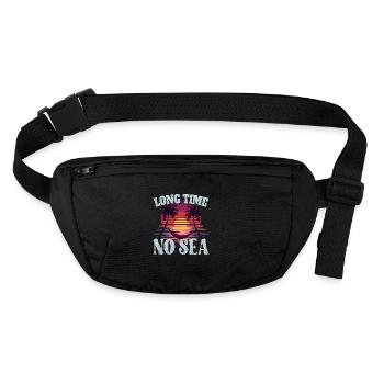 Longtemps sans mer - lange Zeit kein Meer - Sac banane recyclé Stanley/Stella - noir - Devant