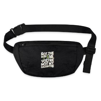 Pas le chef de moi, tu n’es pas ma fille - Sac banane recyclé Stanley/Stella - noir - Devant