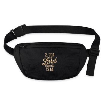 Que le Seigneur soit avec vous - Sac banane recyclé Stanley/Stella - noir - Devant