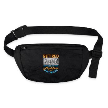 Retired 2025 - Finally Retired - Stanley/Stella recycled Hip Bag  - black - Front