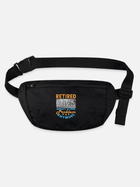 Retired 2025 - Finally Retired - Stanley/Stella recycled Hip Bag  - black - Front