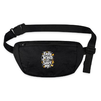 Only Jesus can save me Christian design - Stanley/Stella recycled Hip Bag  - black - Front