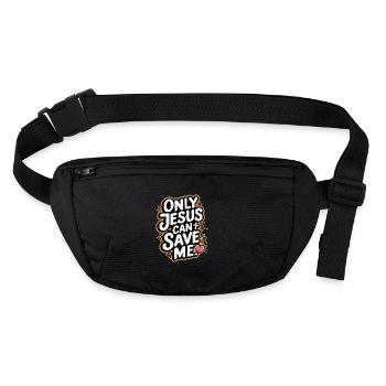 Only Jesus can save me Christian design - Stanley/Stella recycled Hip Bag  - black - Front