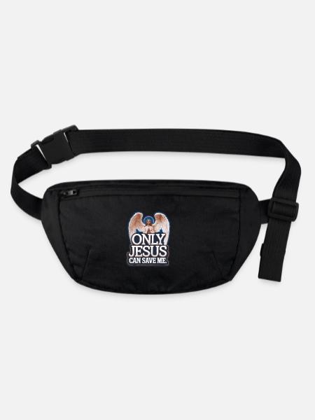Only Jesus can save me Christian design - Stanley/Stella recycled Hip Bag  - black - Front