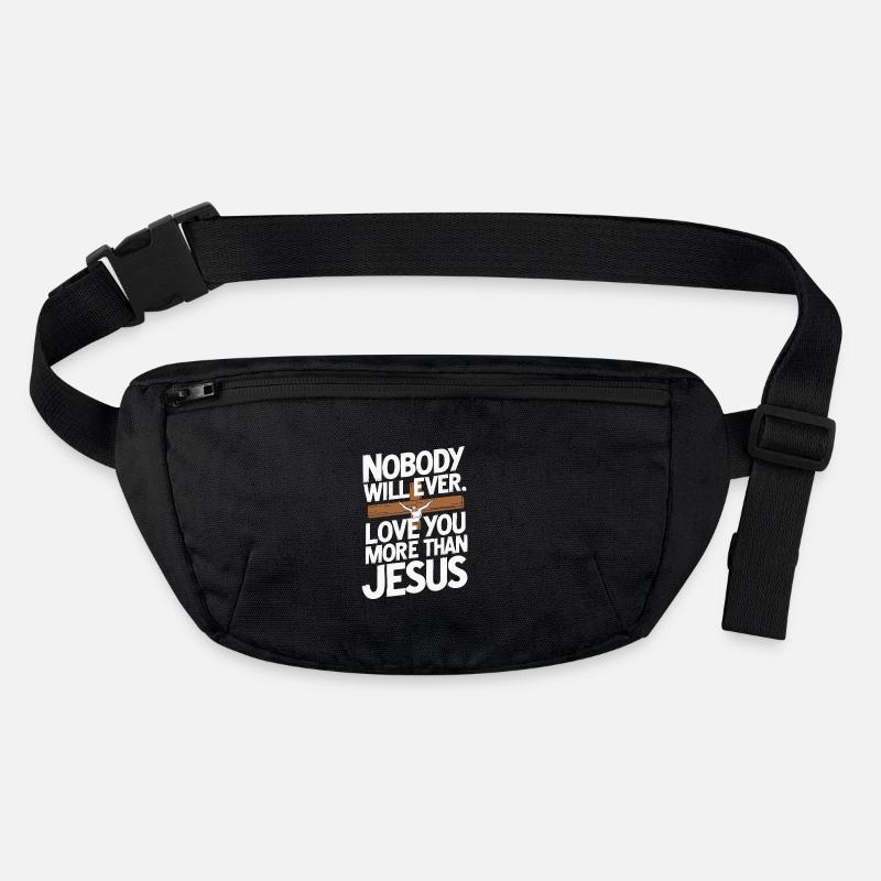 Nobody will ever love you more than Jesus - Christ Stanley/Stella recycelte Gürteltasche