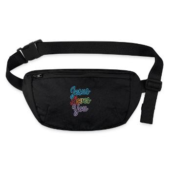 Jésus vous aime ! - Sac banane recyclé Stanley/Stella - noir - Devant