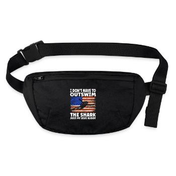 Plongée sous-marine amusante – Citation de Outswim the Shark - Sac banane recyclé Stanley/Stella - noir - Devant