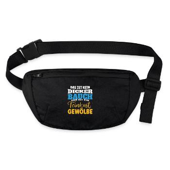 Das ist kein Bauch, das ist ein Feinkostgewölbe - Stanley/Stella recycelte Gürteltasche - Schwarz - Vorne