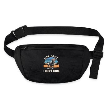 Design amusant du Labrador - Fait amusant Je m’en fiche - Sac banane recyclé Stanley/Stella - noir - Devant