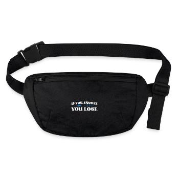 If You Snooze You Lose - Stanley/Stella recycelte Gürteltasche - Schwarz - Vorne
