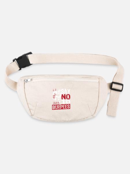 Burpees with high-intensity interval training - Stanley/Stella recycled Hip Bag  - natural - Front