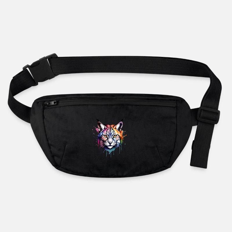 Luchs, Katze, Cool, Cool, Bunt, Aquarell Stanley/Stella recycelte Gürteltasche