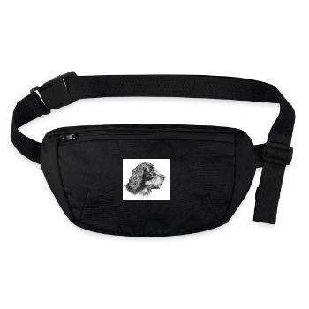 Autocollant Gordon setter - Sac banane recyclé Stanley/Stella - noir - Devant