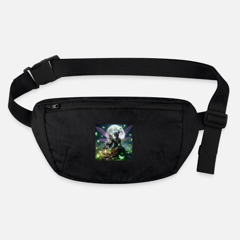 Gothic Elfe mit Laterne - Stanley/Stella recycelte Gürteltasche - Schwarz