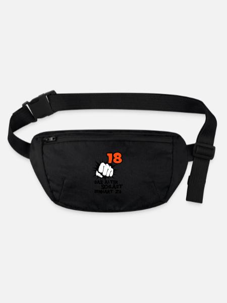 18 Birthday: Age slams beinhart - Stanley/Stella recycled Hip Bag  - black - Front