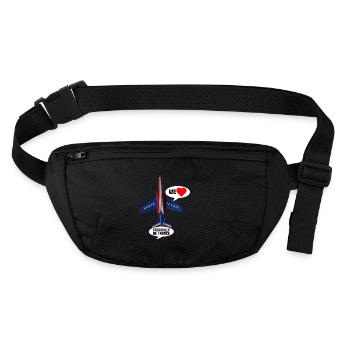 on aime la Patrouille de France - Sac banane recyclé Stanley/Stella - noir - Devant