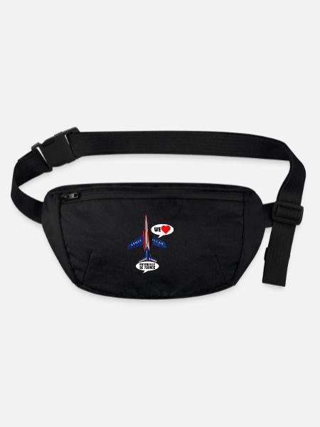 on aime la Patrouille de France - Sac banane recyclé Stanley/Stella - noir - Devant