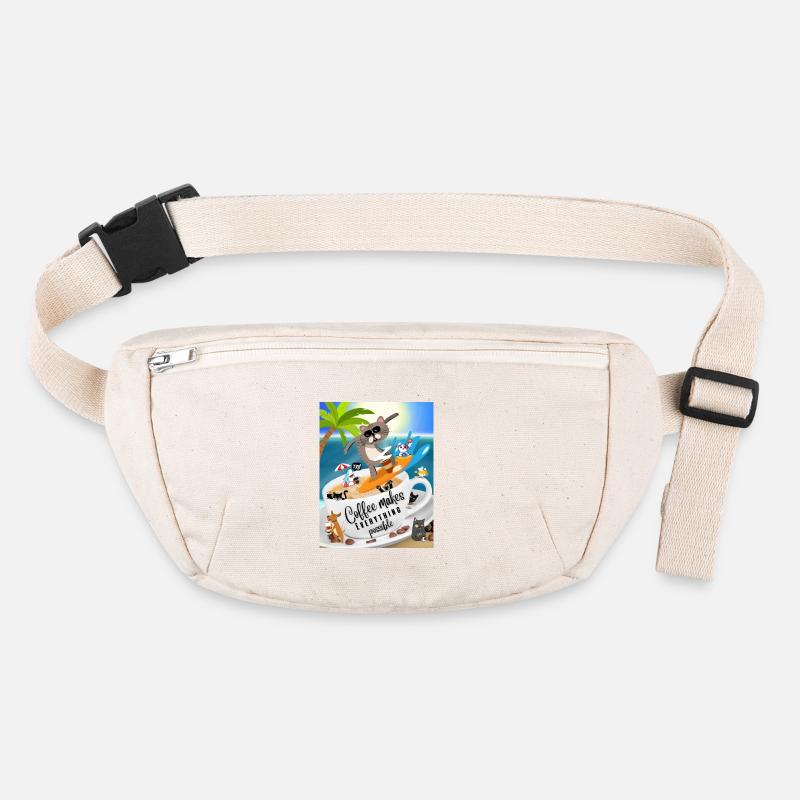 Saying Humor - Coffee makes Everything possible Stanley/Stella recycled Hip Bag 